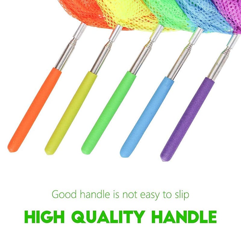 TSYAN Kids Telescopic Butterfly Fishing Nets for Kids Catching Insect Net Outdoor Tools for Catching Bugs Fish Insect Ladybird, Extendable 34 Inches and Anti Slip Grip - Image 3